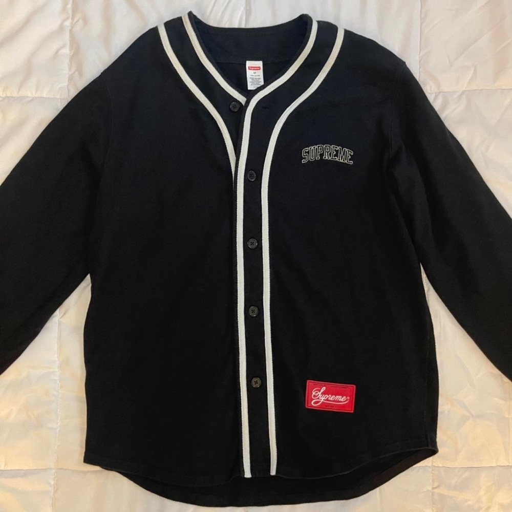 Supreme blocked baseball cardigan